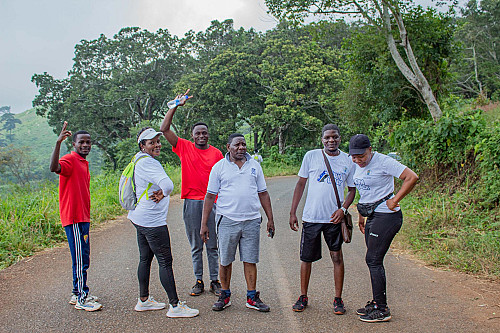 The hike starts with a few photos