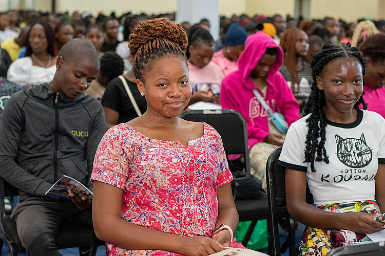 A student feeling excited