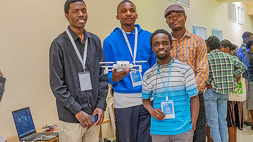 Innovators showcasing their innovations during the event