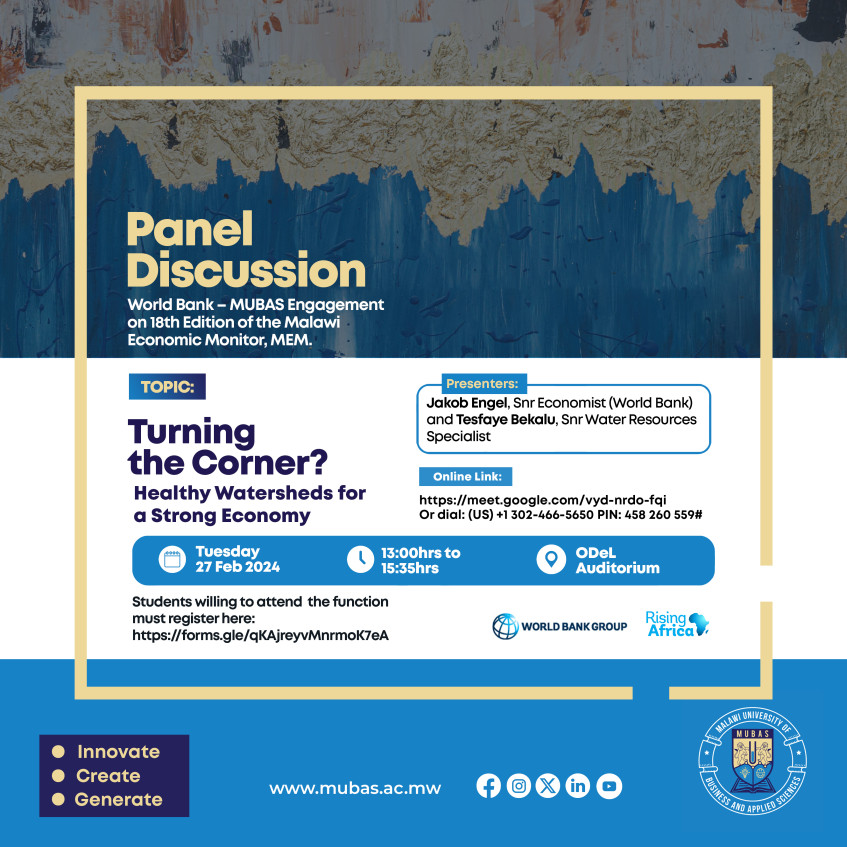 Panel Discussion- Turning the Corner? Healthy Watersheds for a Strong Economy.