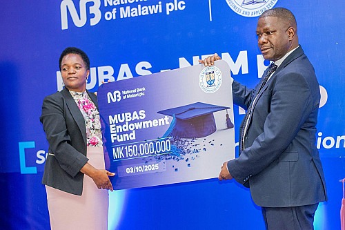 MUBAS Endowment Fund gets boost from National Bank of Malawi