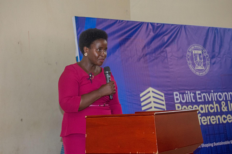 Arch. Nyong'onya officially opening the School of Built Environment Conference