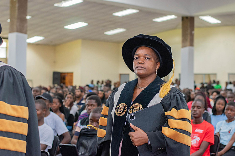 MUBAS Vice-Chancellor, Assoc. Prof. Nancy Chitera on the Staff Procession