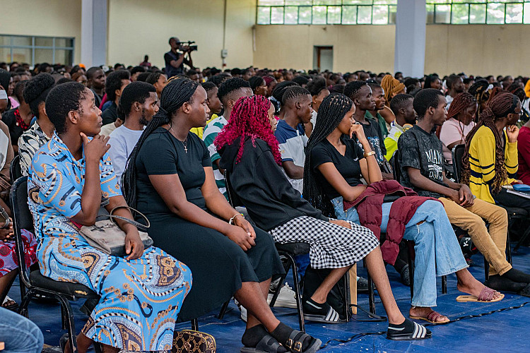 Students listening attentively