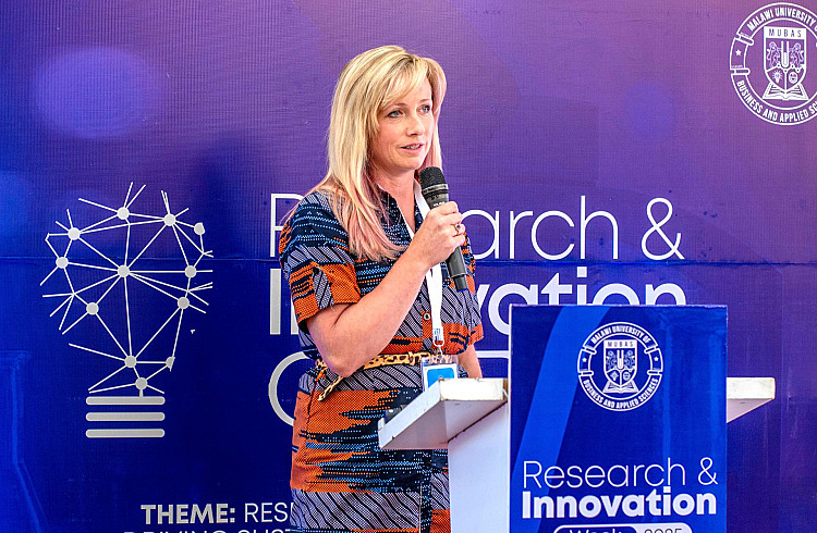 Dr. Becky Jones-Phillips delivering her keynote speech