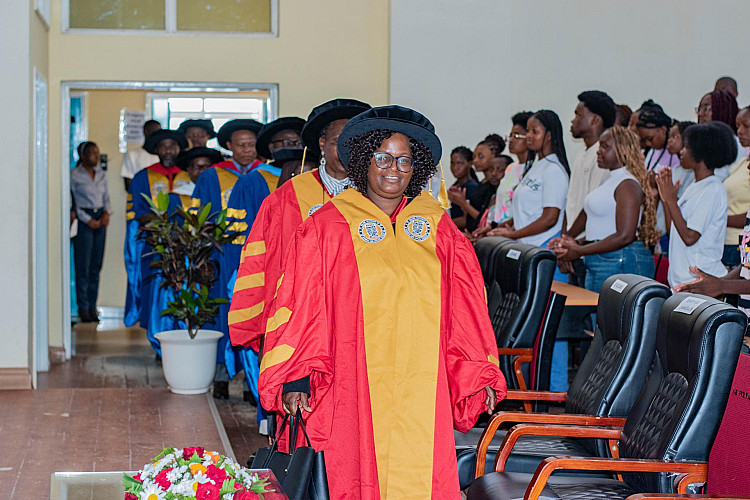 Staff Procession entering second venue, Engineering Auditorium