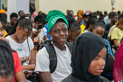 A student feeling excited