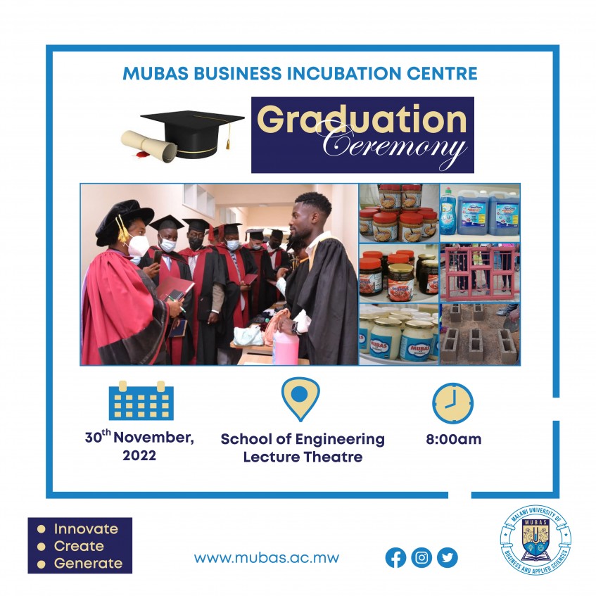 MUBAS Business Incubation Centre Graduation Ceremony