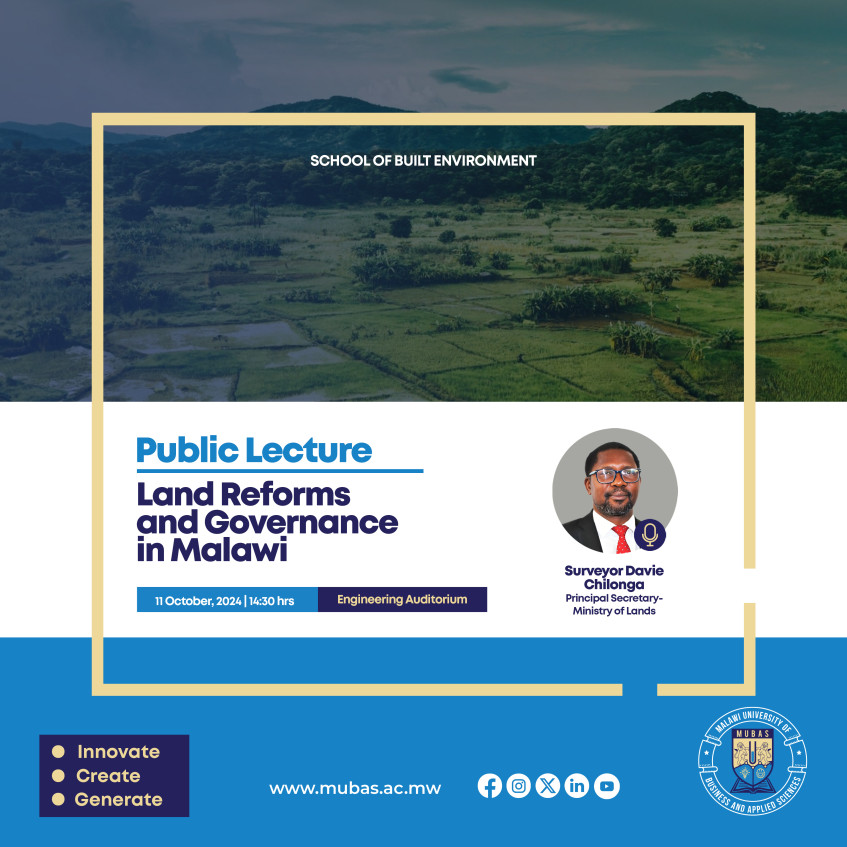 Public Lecture – Land Reforms and Governance in Malawi