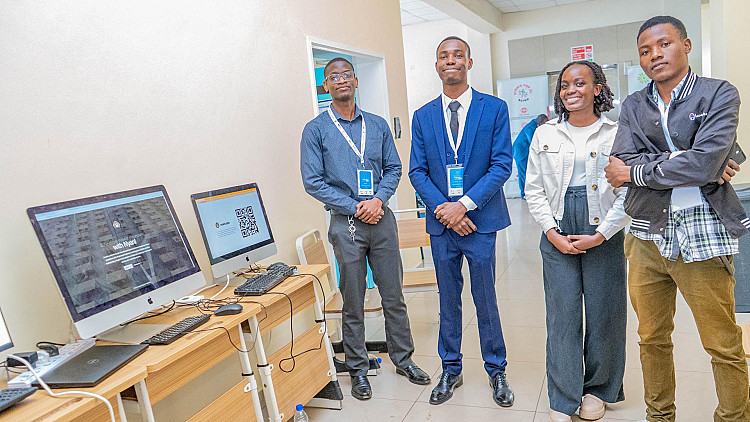 Innovators showcasing their innovations during the event