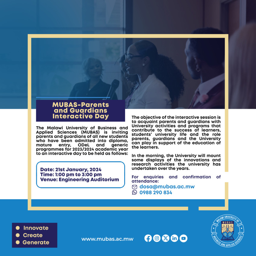 MUBAS-Parents and Guardians Interactive Day