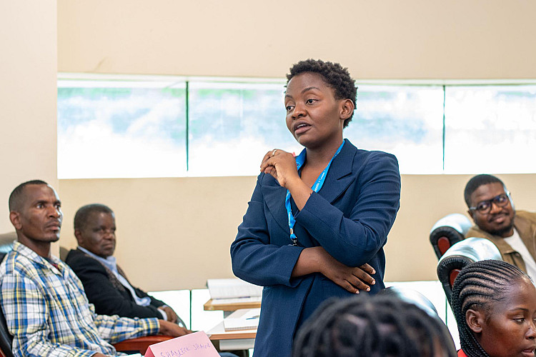 M'baya addressing the 1st cohort of MIERA lll Project