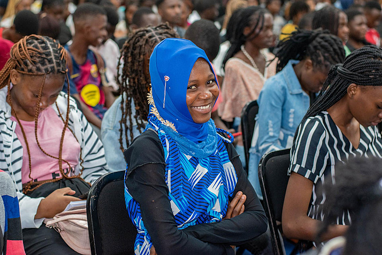 A student feeling excited