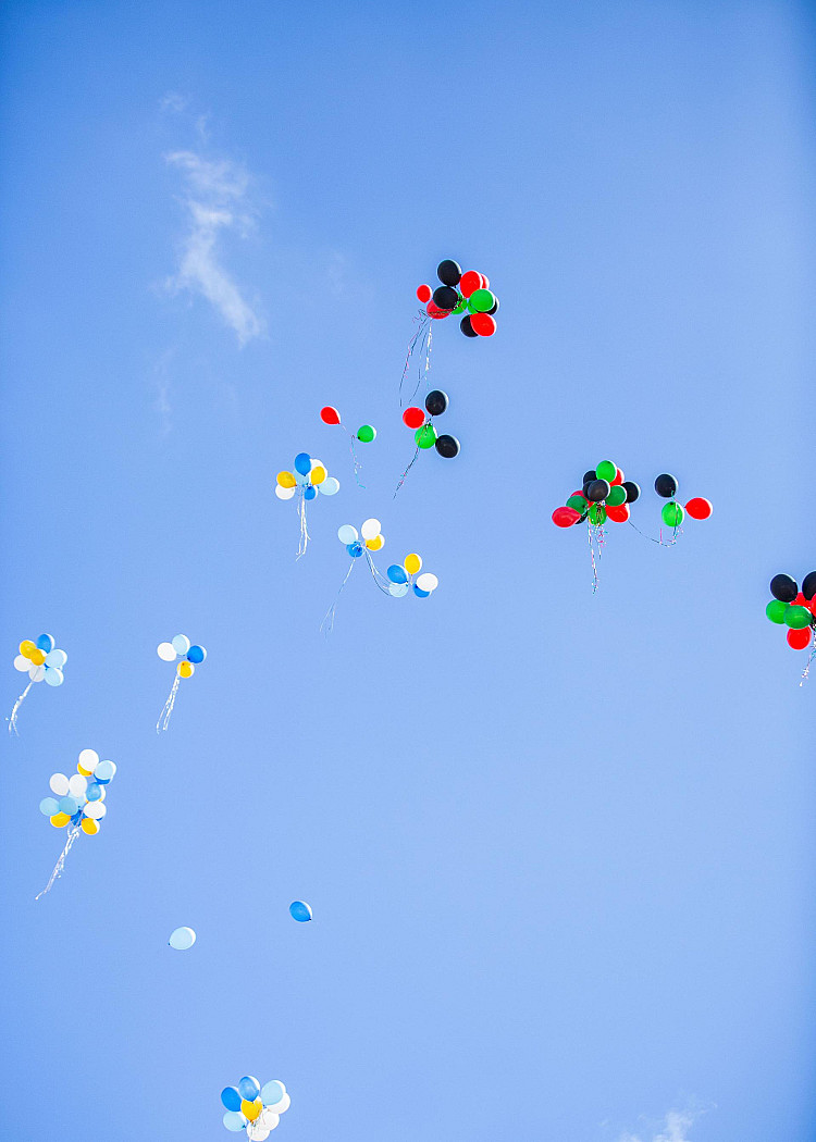 Balloons in the air