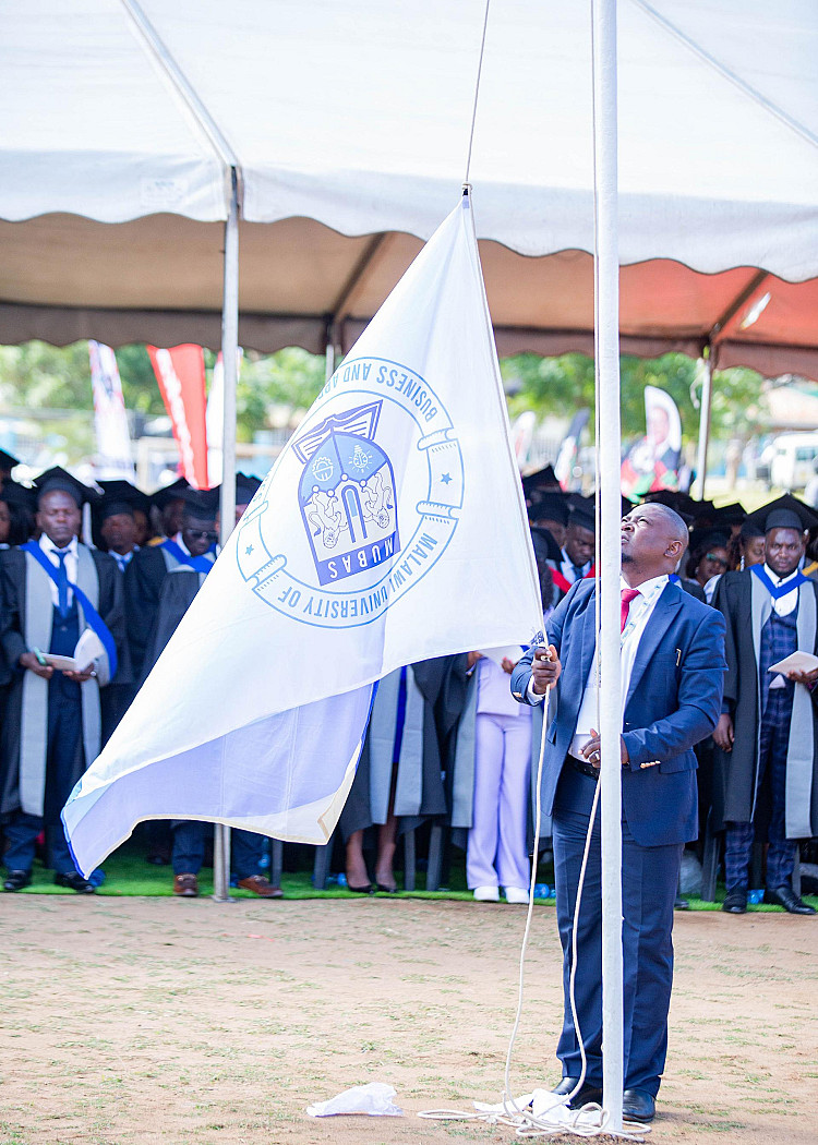 The raising of the MUBAS  flag
