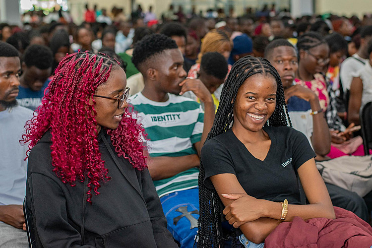 A student feeling excited