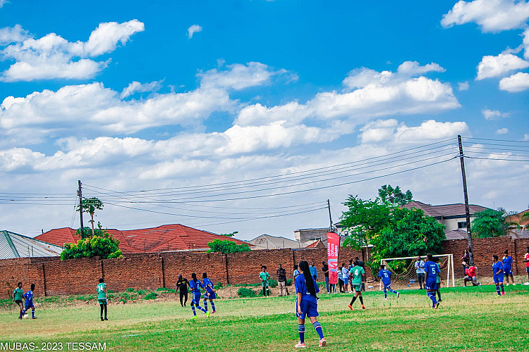 TESSAM Women's football game in progress